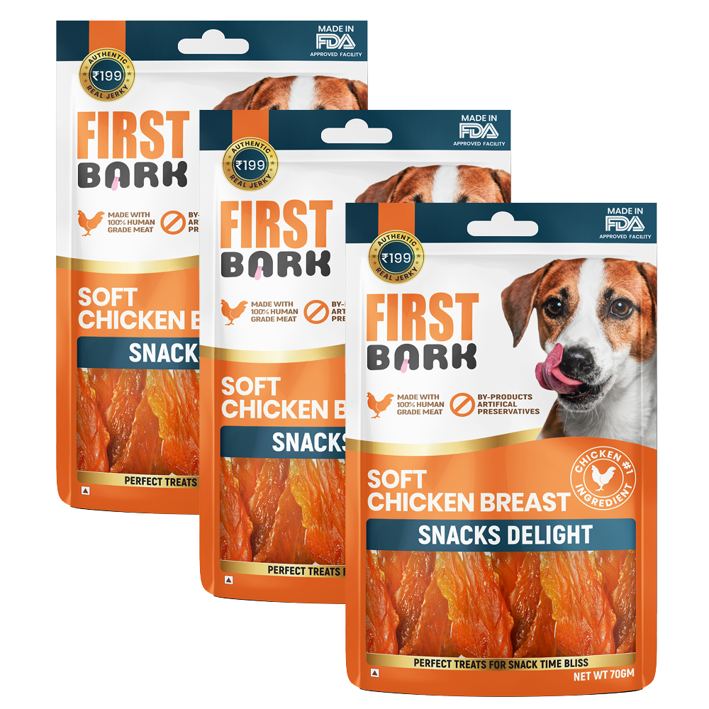 First Bark Soft Chicken Breast Dog Treat Dog Treats + Others First Bark 3x70g