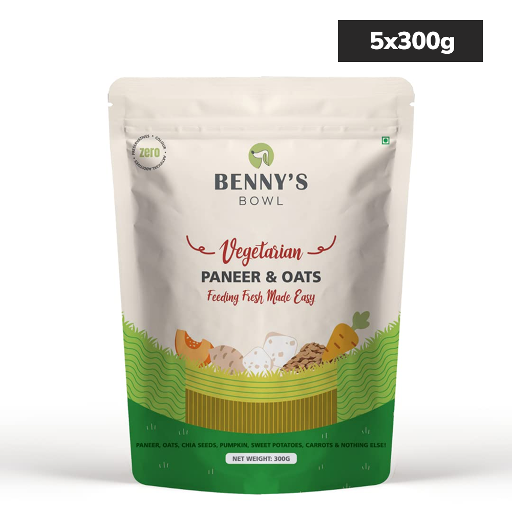 Bennys Bowl Paneer and Oats Rice Dog Fresh and Wet Food Dogs-Wet Food Bennys Bowl 5x300g