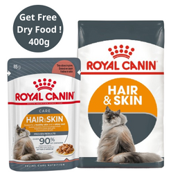 Royal Canin Hair & Skin Care Adult Gravy Cat Wet Food (Get Free Dry Food)