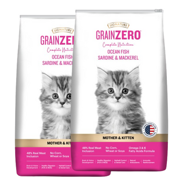 Signature Grain Zero Ocean Fish, Sardine and Mackerel Mother and Kitten Cat Dry Food