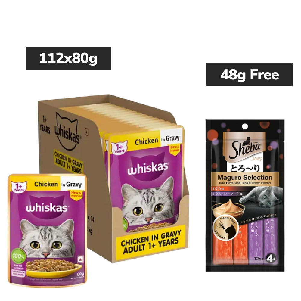 Whiskas Chicken in Gravy Adult Cat Wet Food