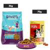 Bowlers Nutrimax Chicken and Vegetables Adult Dog Dry Food and Henlo Chicken Pops Dog Treats Combo Exclusive Combo Exclusive Combo