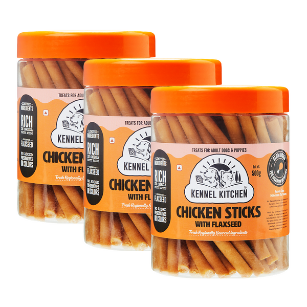 Kennel Kitchen Chicken Stick with Flaxseed Dog Treats