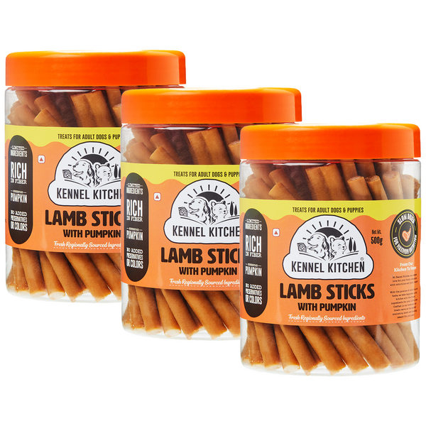 Kennel Kitchen Lamb Sticks with Pumpkin Stick Dog Treats