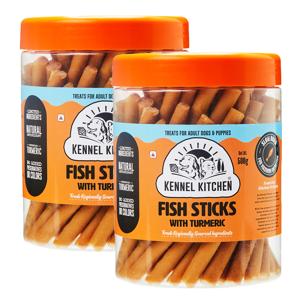Kennel Kitchen Fish Sticks with Turmeric Dog Treats Dog Treats + Others Kennel Kitchen 2x500g