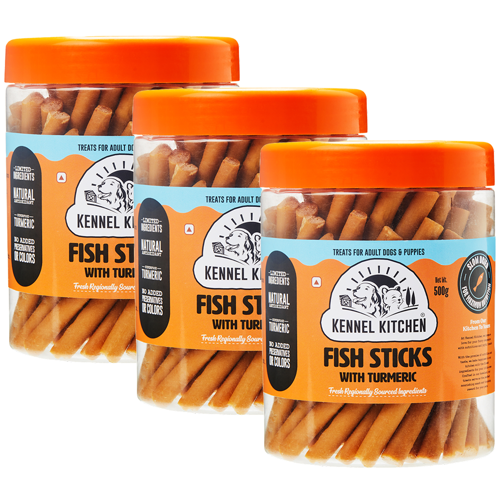 Kennel Kitchen Fish Sticks with Turmeric Dog Treats Dog Treats + Others Kennel Kitchen 3x500g
