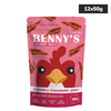 Bennys Bowl Chicken and Strawberry Jerky Dog Treats Dog Treats + Others Bennys Bowl 12x50g