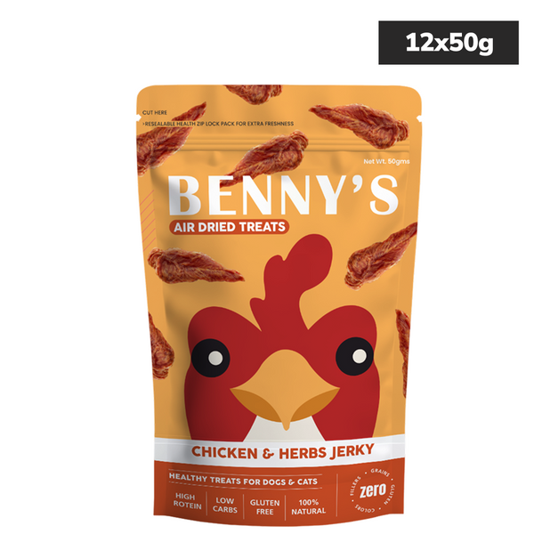 Bennys Bowl Chicken and Herbs Jerky Dog Treats