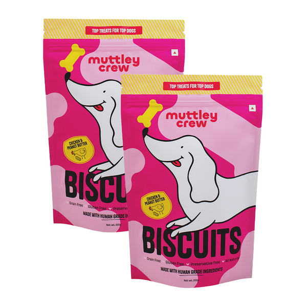 Muttley Crew Chicken and Peanut Butter Biscuits Dog Treats