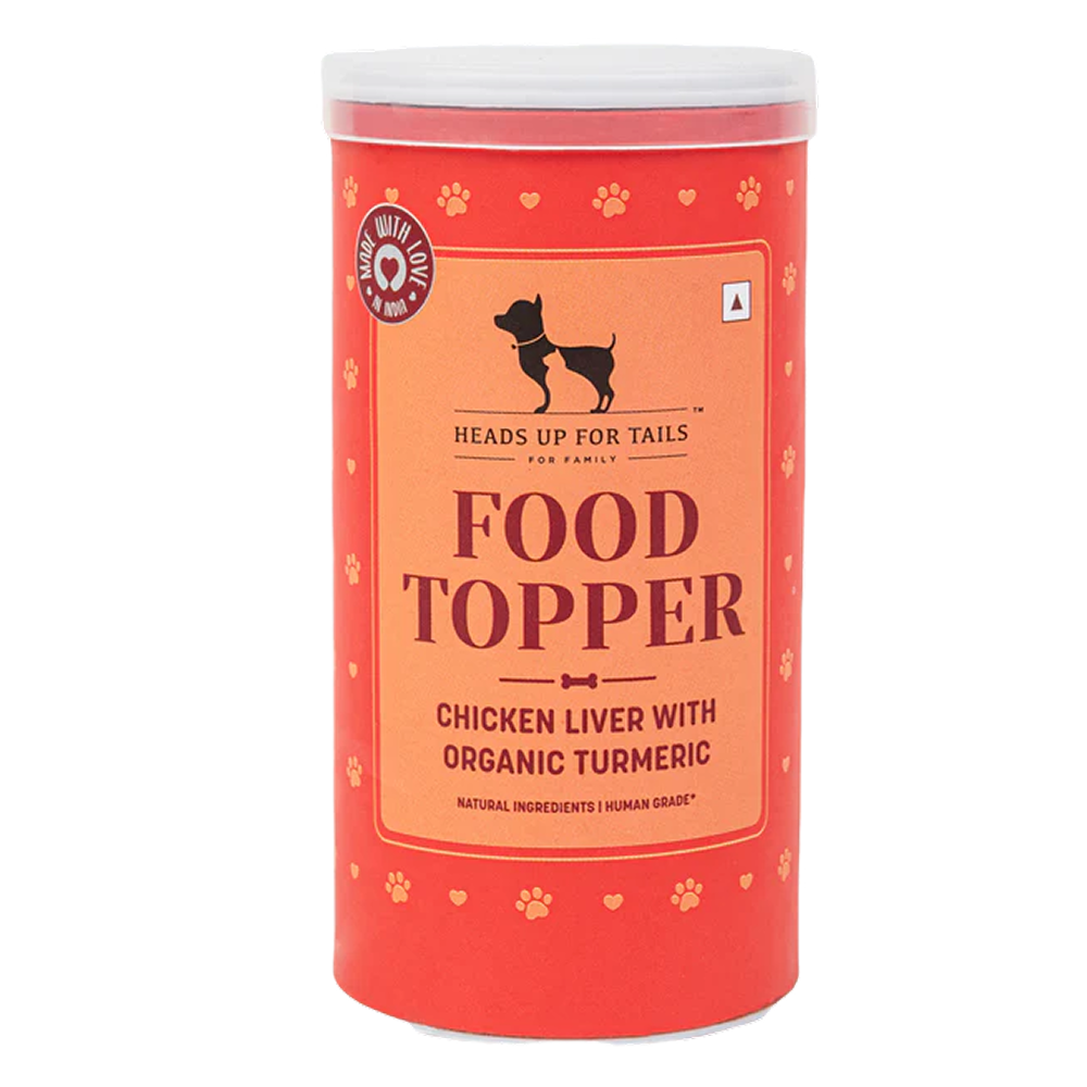 HUFT Chicken Liver with Organic Turmeric Food Topper for Dogs Dogs- Dry Food Heads Up for Tails 150g