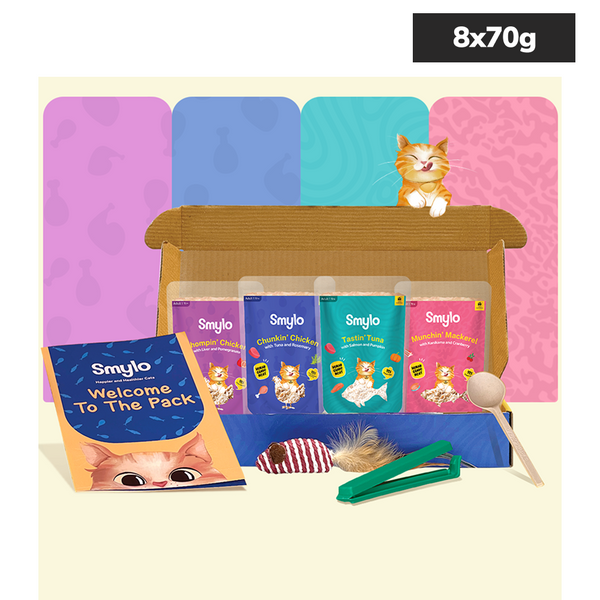 Smylo Trial Box Tuna, Chicken and Mackerel  Fresh and No Preservative Adult Cat Wet Food