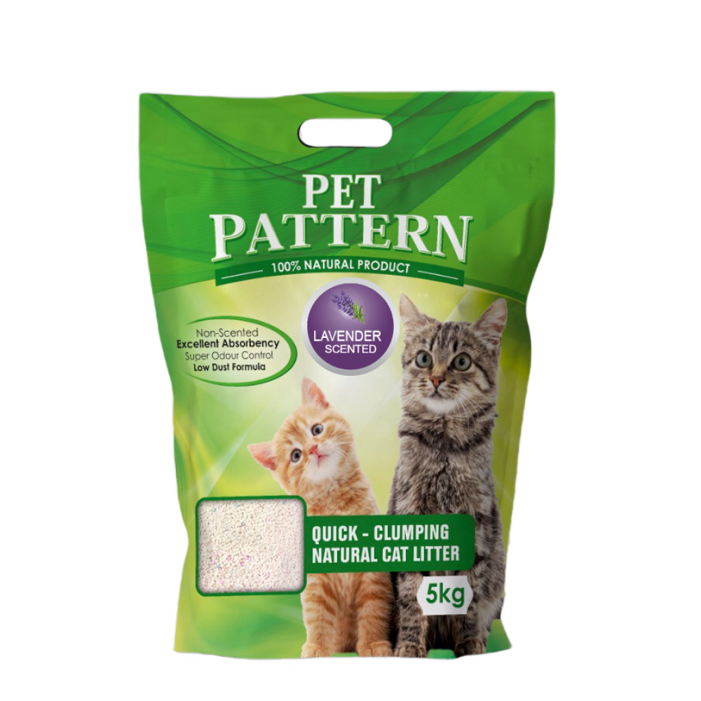 Pet Pattern Lavender Scented Cat Litter (Limited Stocks) Cats-Litter Pet Pattern 5kg