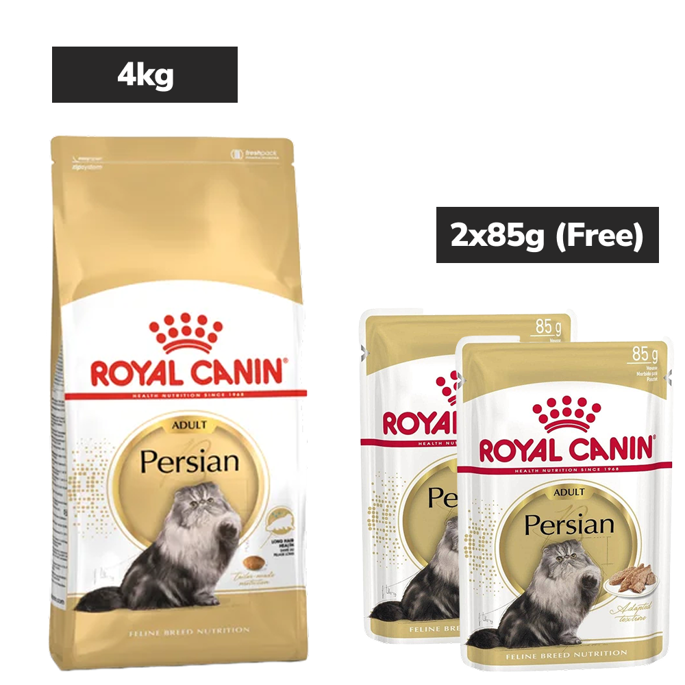 Royal Canin Persian Adult Cat Dry Food Cats- Dry food Royal Canin 4kg+2x85g (Wet Free)