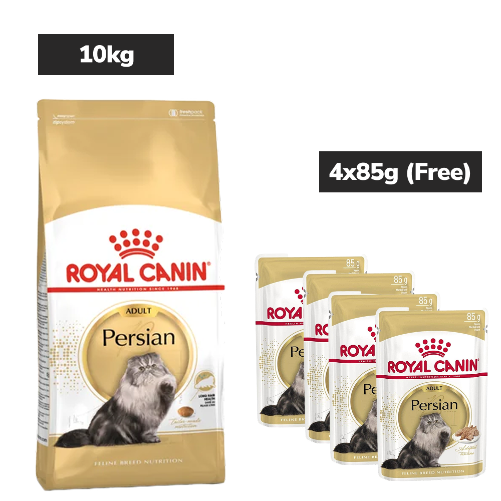 Royal Canin Persian Adult Cat Dry Food Cats- Dry food Royal Canin 10kg+4x85g (Wet Free)