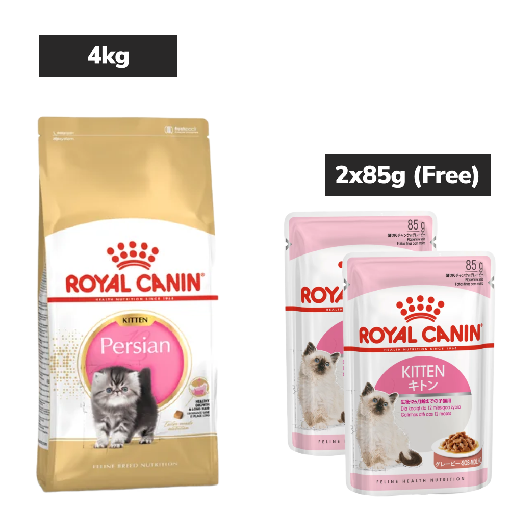 Royal Canin Persian Kitten Cat Dry Food Cats- Dry food Royal Canin 4kg+2x85g (Wet Free)
