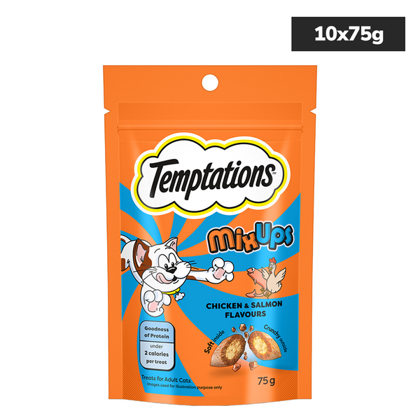 Temptations MixUps Chicken & Salmon Flavour Cat Treats