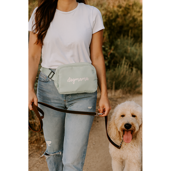 Talking Dog Club Dog Mama Waist Pouch Carry All Tote Bag for Women (Sage Green)