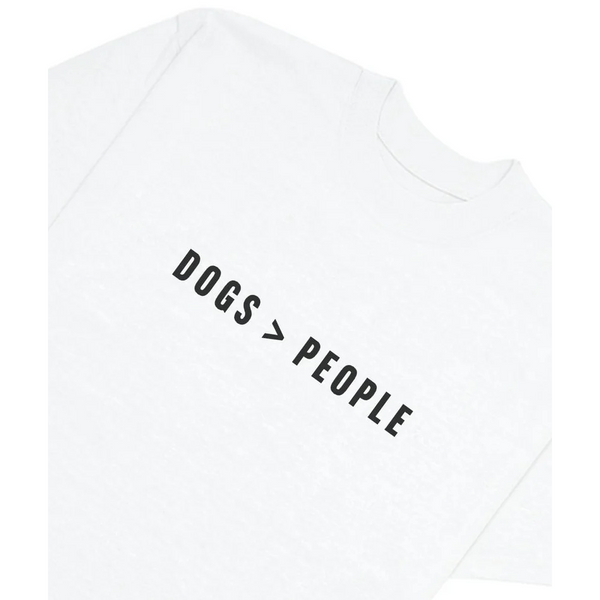 Hoomans Dogs > People Oversized T Shirt for Men and Women (White)