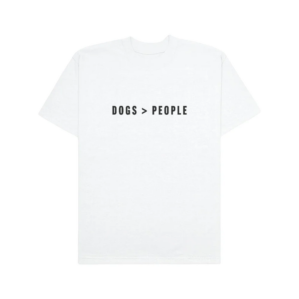 Hoomans Dogs > People Oversized T Shirt for Men and Women (White)