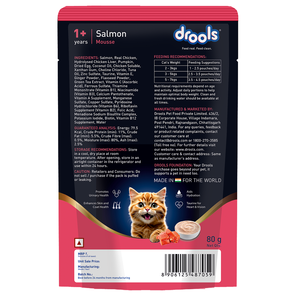 Drools Salmon Mousse Adult Cat Wet Food Cats-Wet Food Drools