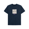 Hoomans Cat Fingers Acid Wash T-shirt for Men and Women (Navy Blue) Pet Parent-Clothing & Accessories Hoomans Dropship XS