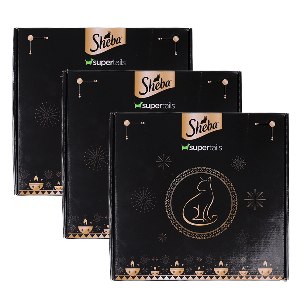 Sheba Trial Box | Limited Edition Starter Hamper for Cats Cats-Wet Food Sheba Pack of 3