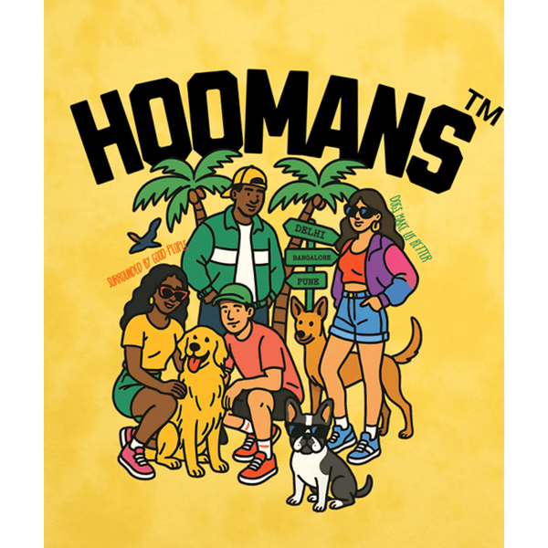 Hoomans Good Company Tye Dye T-Shirt for Men and Women (Yellow)