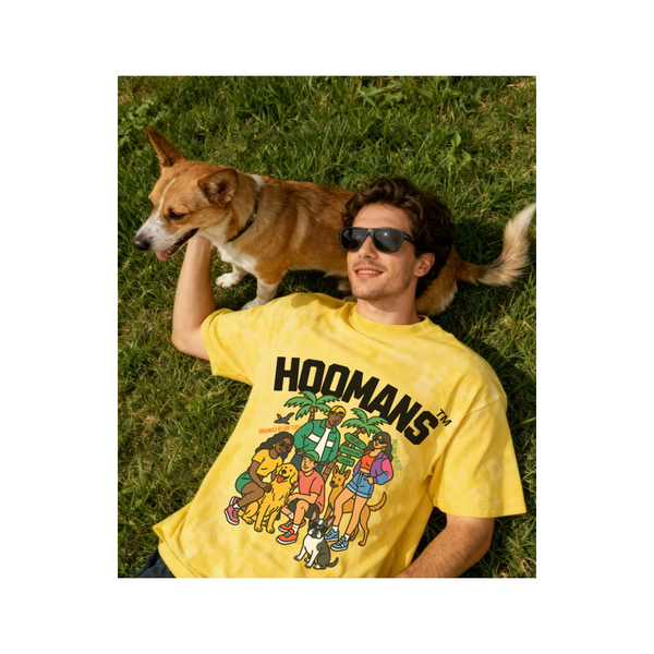 Hoomans Good Company Tye Dye T-Shirt for Men and Women (Yellow)