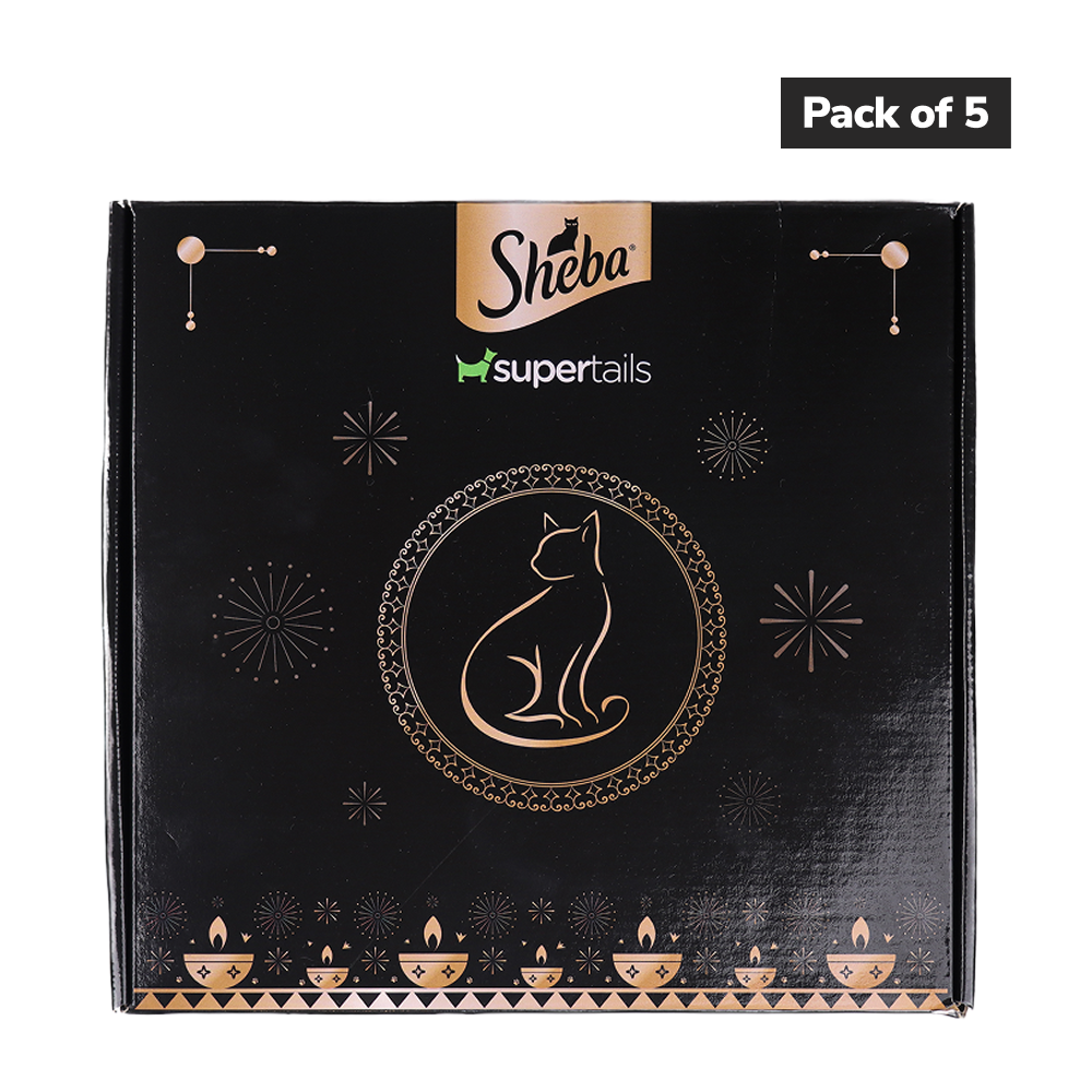 Sheba Trial Box | Limited Edition Starter Hamper for Cats Cats-Wet Food Sheba Pack of 5
