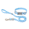 Talking Dog Club Checkmate Leash and Collar Combo (Blue) Dogs-Collar, Leashes, harnesses Talking Dog Club Dropship