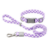 Talking Dog Club Checkmate Leash and Collar Combo (Purple) Dogs-Collar, Leashes, harnesses Talking Dog Club Dropship
