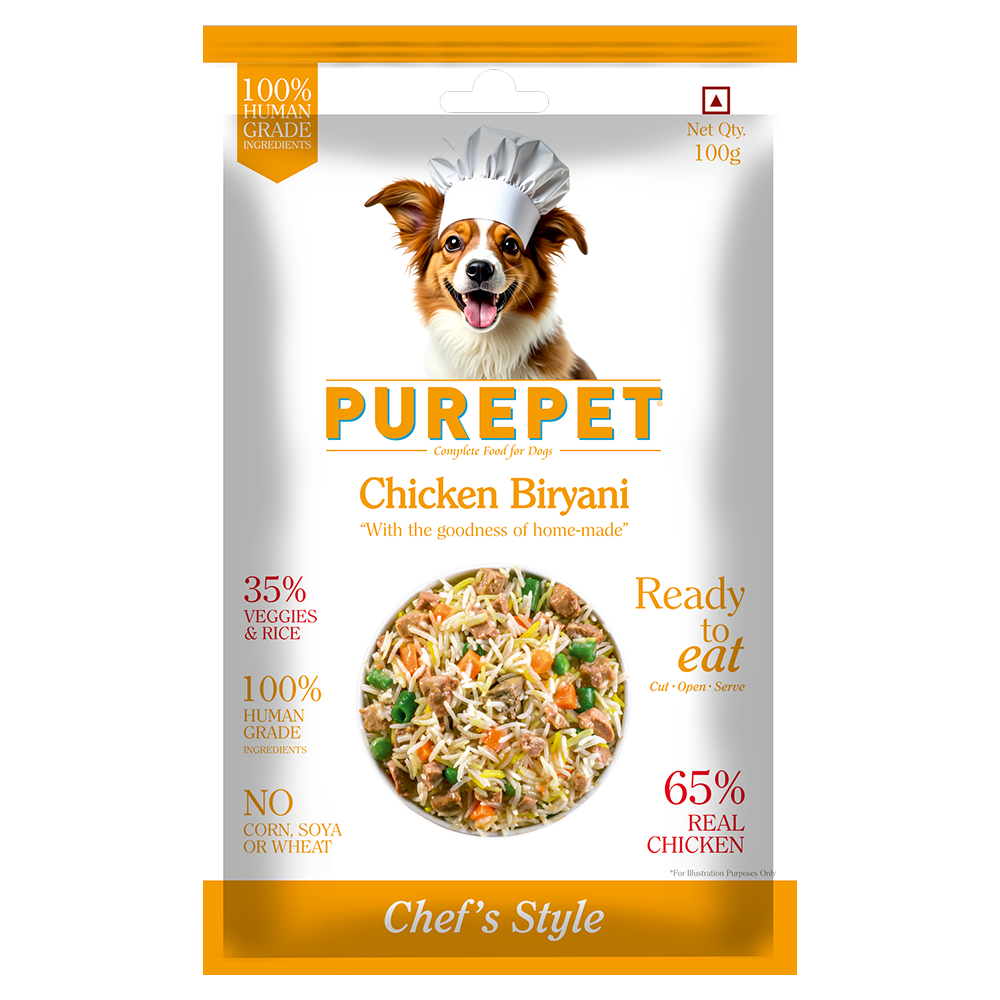 Purepet Chicken Biryani Fresh Food For Dogs Sample Purepet 100g