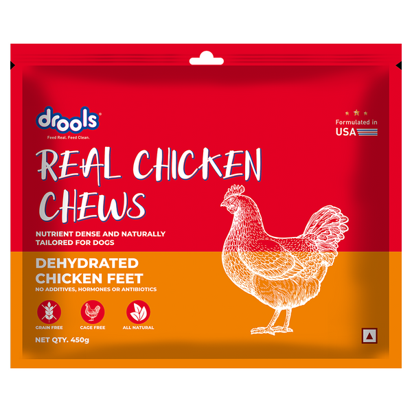 Drools Dehydrated Real Chicken Feet Chews Treat for Dogs