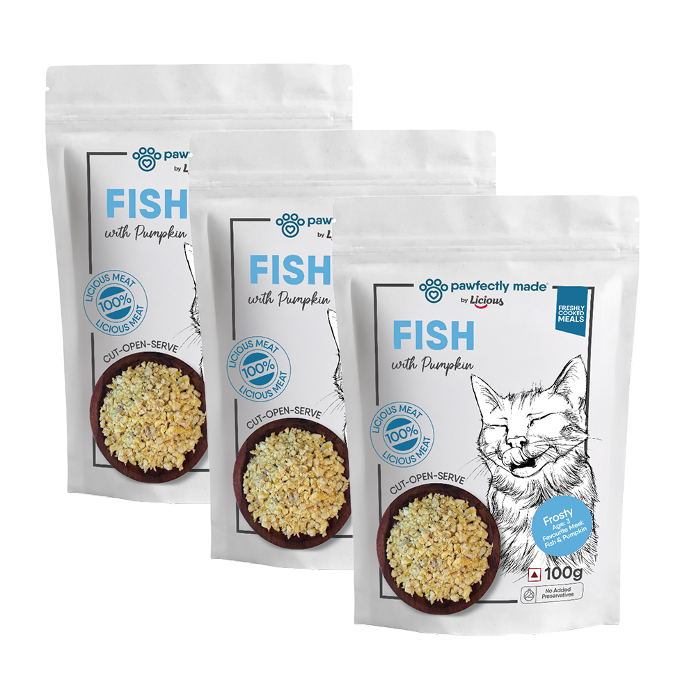 Pawfectly Made By Licious Fish & Pumpkin Home Meal for Cats Home Meals Pawfectly Made By Licious 3x100g