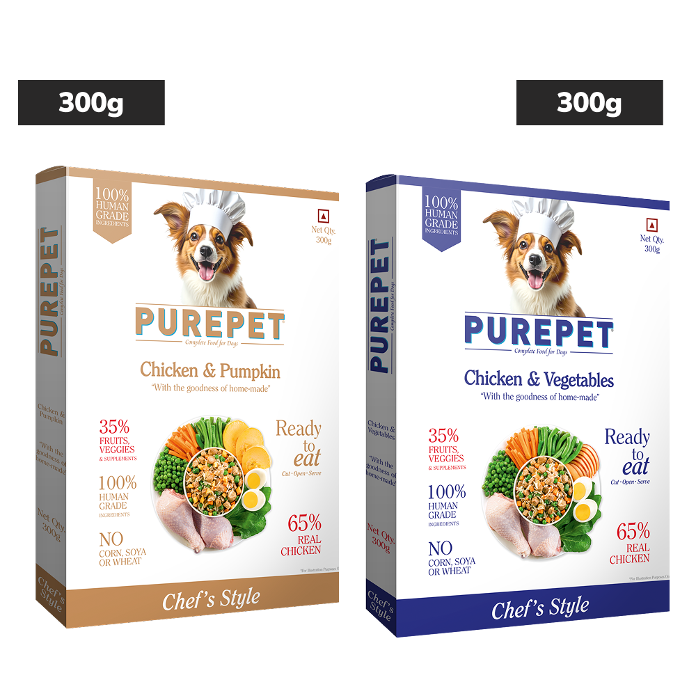 Purepet Chicken and Pumpkin & Chicken and Vegetable Biryani Fresh Food for Dogs Combo Dogs-Fresh Food Purepet 2x300g