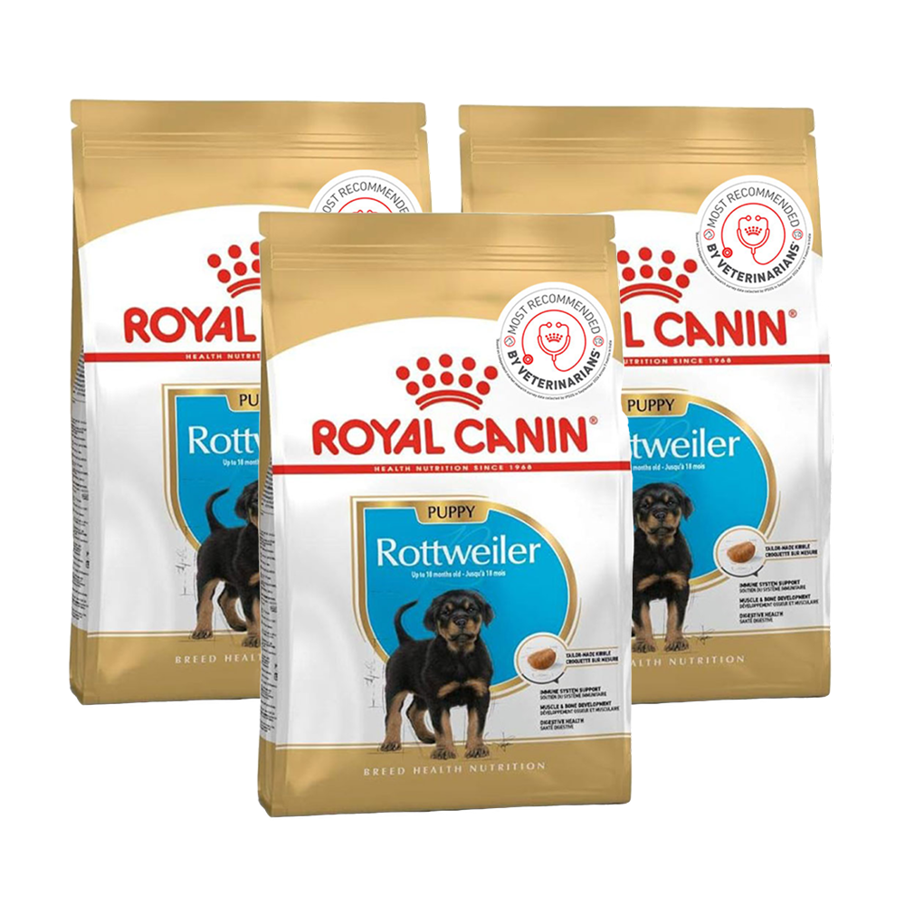 Royal Canin Rottweiler Puppy Dog Dry Food Dogs- Dry Food Royal Canin 9kg (3x3kg)