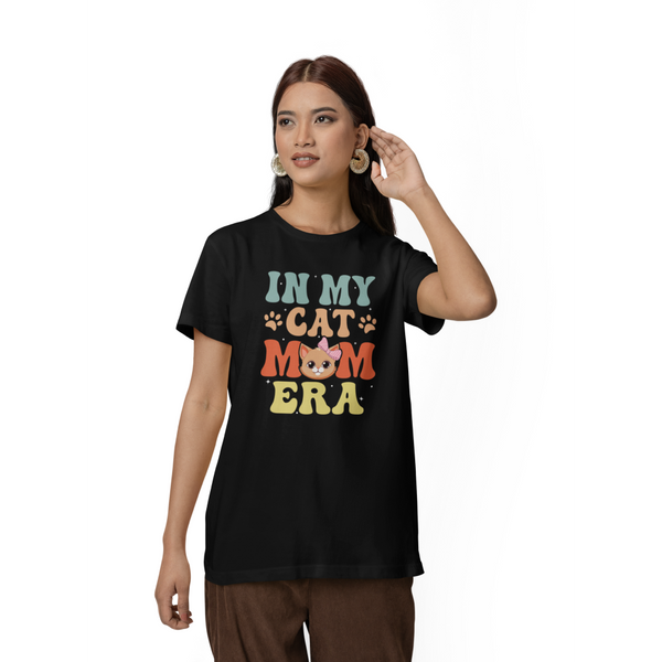 Seek Buy Love In My Cat Mom Era Tshirt (Black)
