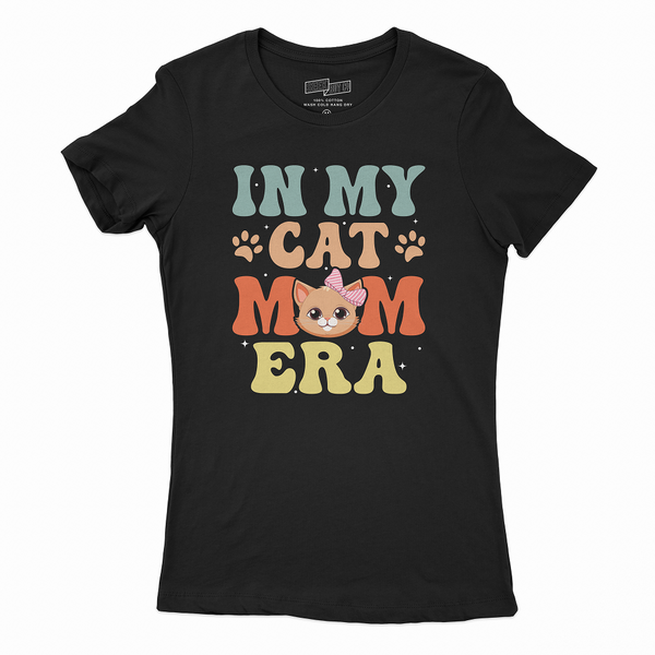 Seek Buy Love In My Cat Mom Era Tshirt (Black)
