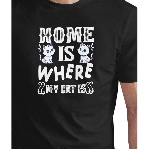 Seek Buy Love Home is Where my Cat is Unisex Tee