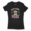 Seek Buy Love Just A Girl Loves Pugs Tshirt Pet Parent-Clothing & Accessories Seek Buy Love Dropship