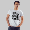 Seek Buy Love You Me And The Cat Unisex Tee (White) Pet Parent-Clothing & Accessories Seek Buy Love Dropship S