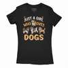 Seek Buy Love Just A Girl who Loves Dog Tee (Black) Pet Parent-Clothing & Accessories Seek Buy Love Dropship