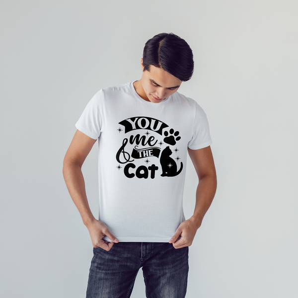 Seek Buy Love You Me And The Cat Unisex Tee (White)