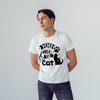 Seek Buy Love You Me And The Cat Unisex Tee (White) Pet Parent-Clothing & Accessories Seek Buy Love Dropship
