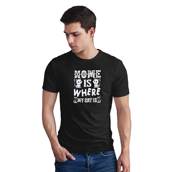 Seek Buy Love Home is Where my Cat is Unisex Tee
