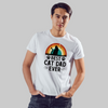 Seek Buy Love Best Cat Dad Ever Regular Tshirt (White) Pet Parent-Clothing & Accessories Seek Buy Love Dropship S
