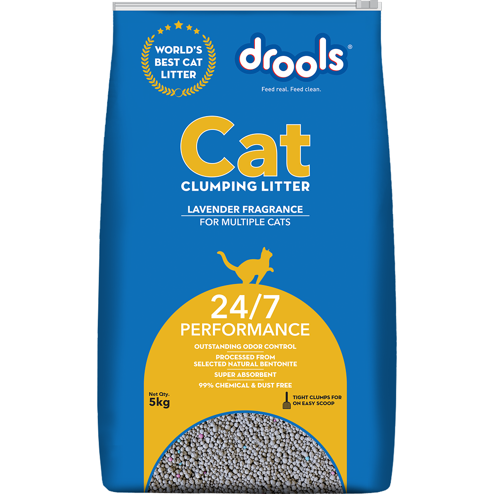 Drools Lavender Scented Clumping Cat Litter Cats-Litter Drools 5kg