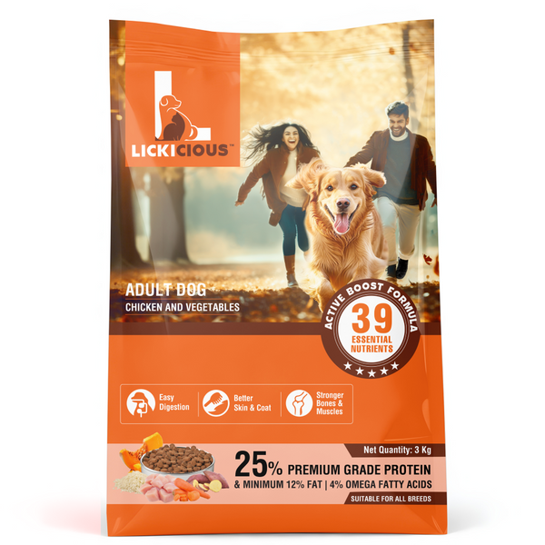 Lickicious Chicken and Vegetables Adult Dog Dry Food