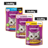 Whiskas Tuna in Jelly, Chicken and Salmon in Gravy Meal Adult Cat Wet Food Cats-Wet Food Whiskas 42x80g
