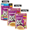 Whiskas Adult Wet Cat Food Combo |Chicken, Tuna & Seafood (Jelly & Gravy) Cats-Wet Food Whiskas 28x70g+14x80g